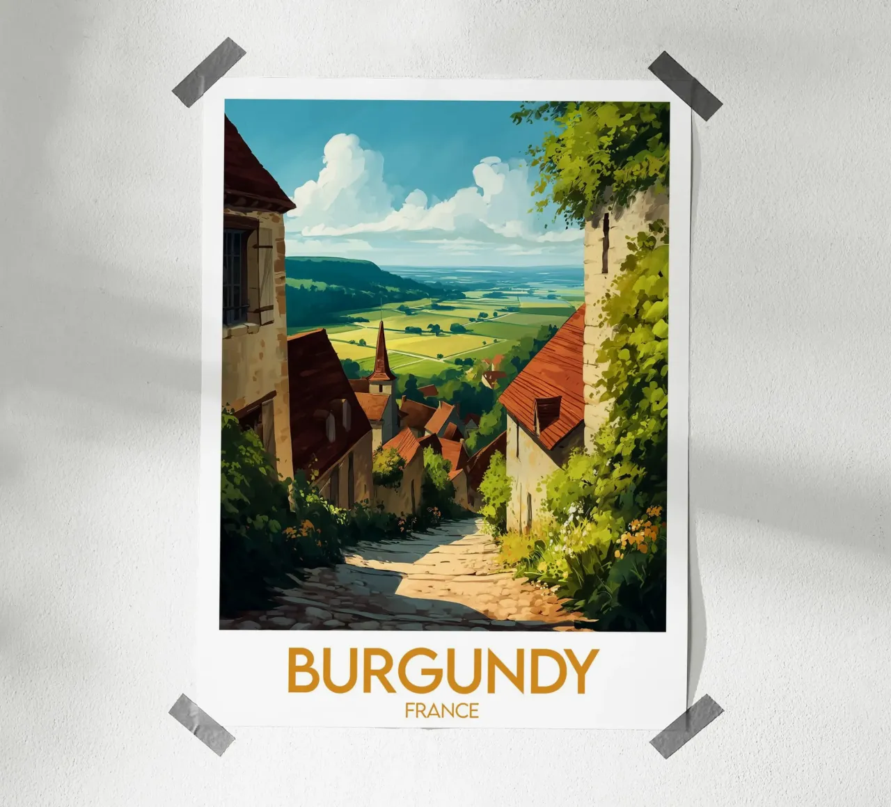 Affiche Borgogna carta hahnemühle da Frame the World