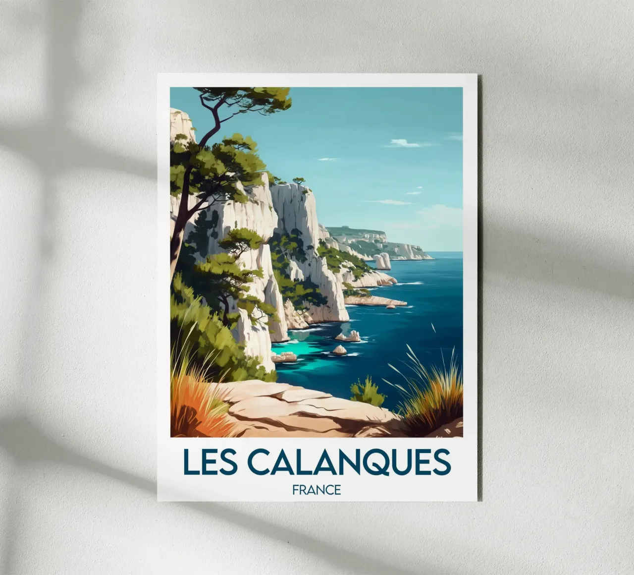 Poster di Les Calanques alluminio dibond da Frame the World