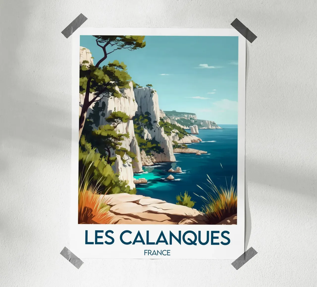 Poster di Les Calanques carta hahnemühle da Frame the World