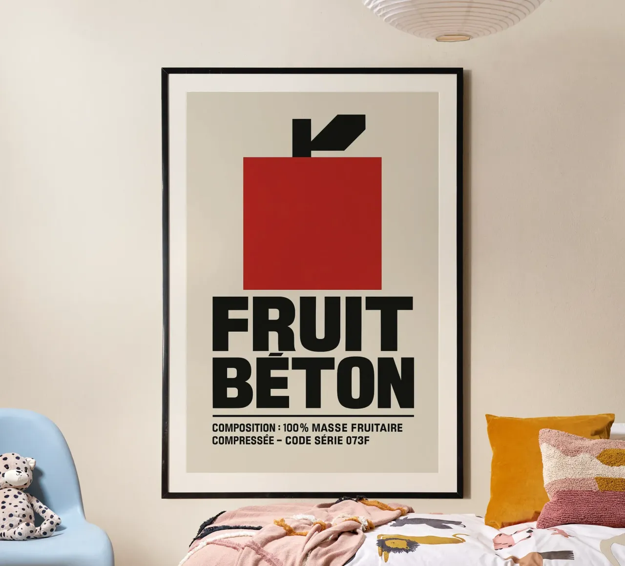 Fruit Béton - Fruity Brutalism poster by Pop and Fruits - Affiches & posters