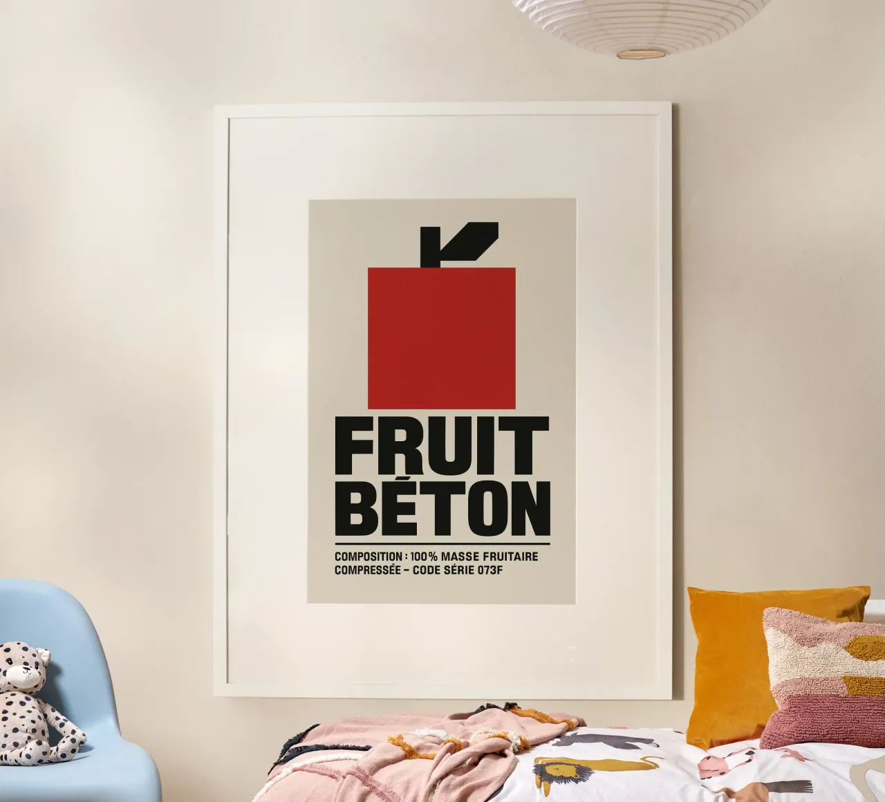 Fruit Béton - Fruity Brutalism poster by Pop and Fruits - Affiches & posters