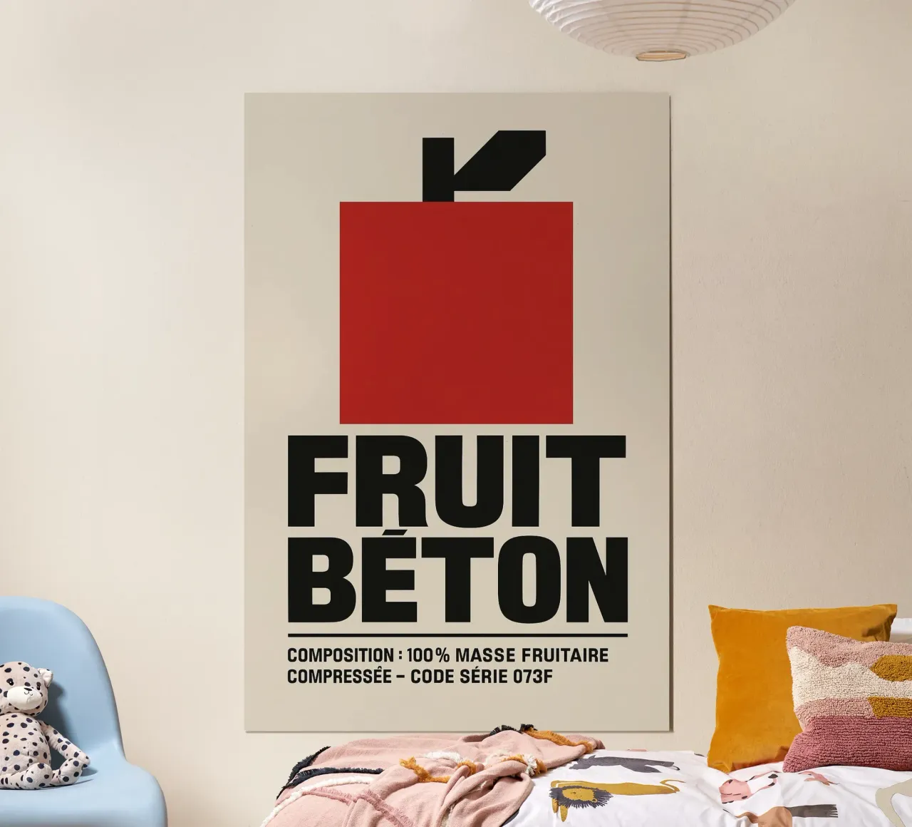 Fruit Béton - Fruity Brutalism poster by Pop and Fruits - Affiches & posters