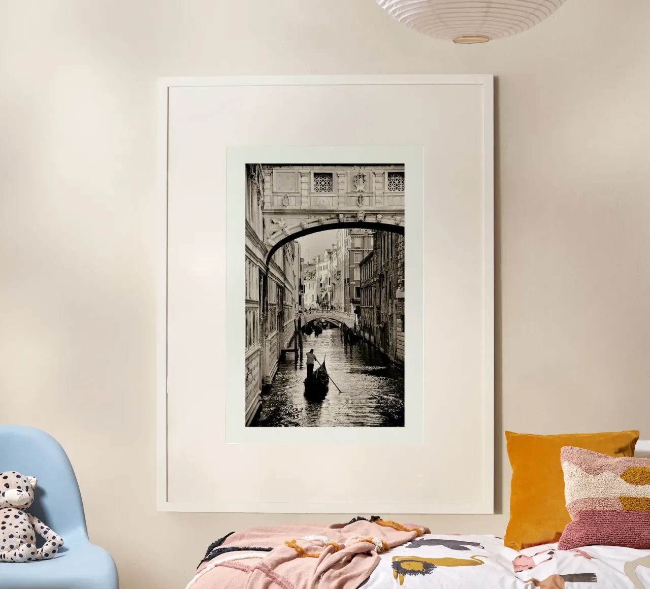 Gondola in Venice poster with aluminum frame by METROPOLIS