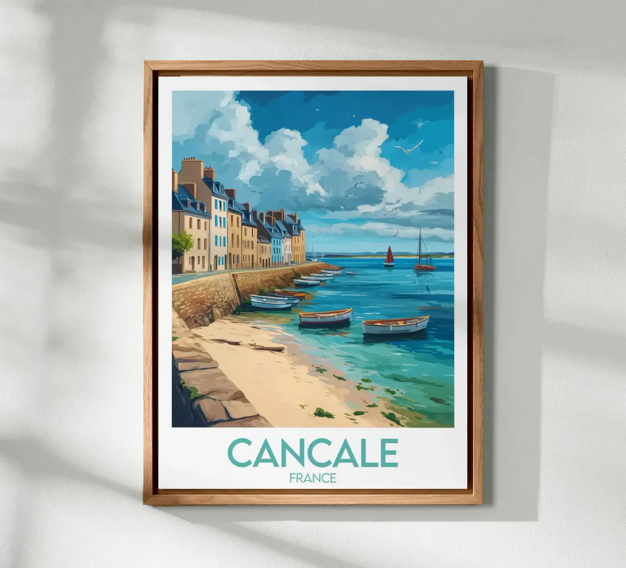 Affiche Cancale France Forex-Platte von Frame the World
