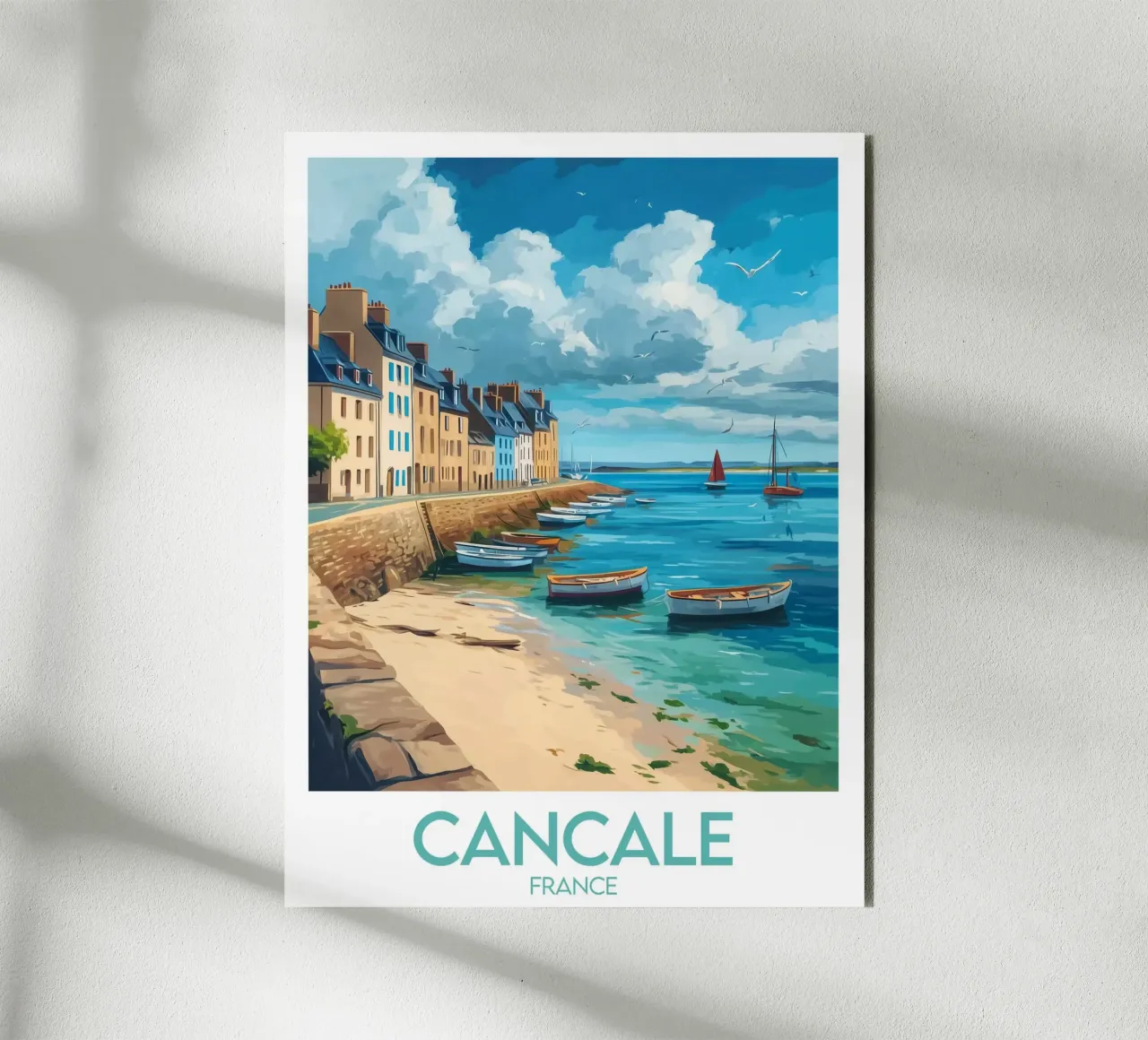 Affiche Cancale France Forex-Platte von Frame the World