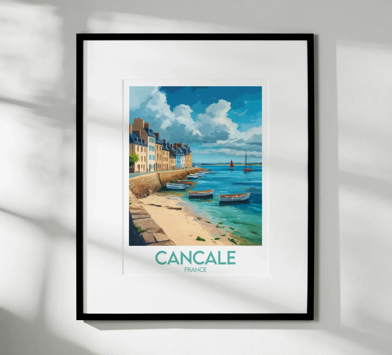 Affiche Cancale France Poster von Frame the World