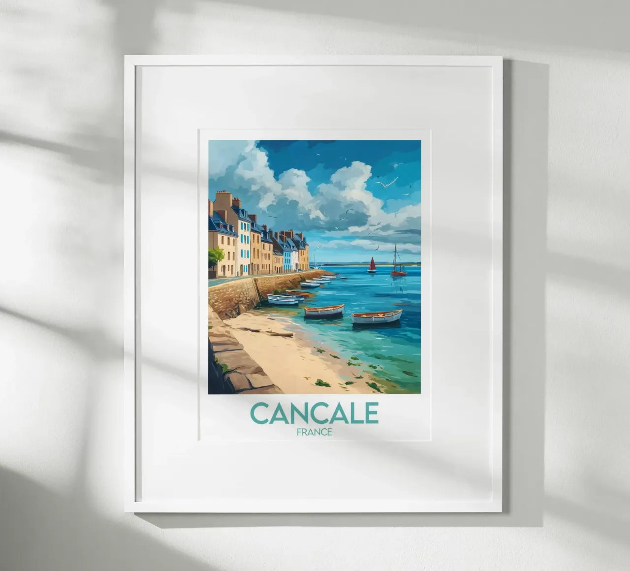 Affiche Cancale France Poster von Frame the World