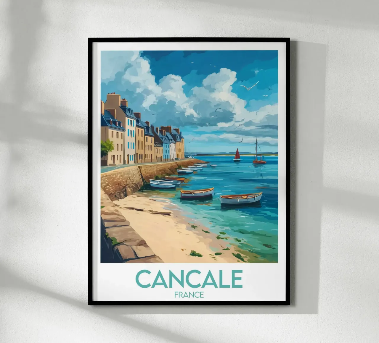 Affiche Cancale France Poster von Frame the World