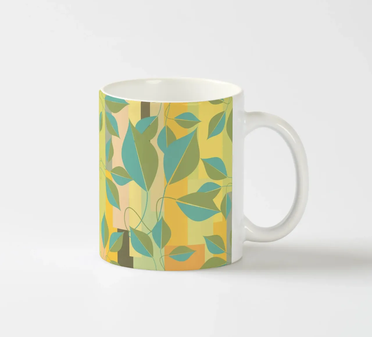 Foglie a colori tazza in ceramica da LaylaOzPatterns
