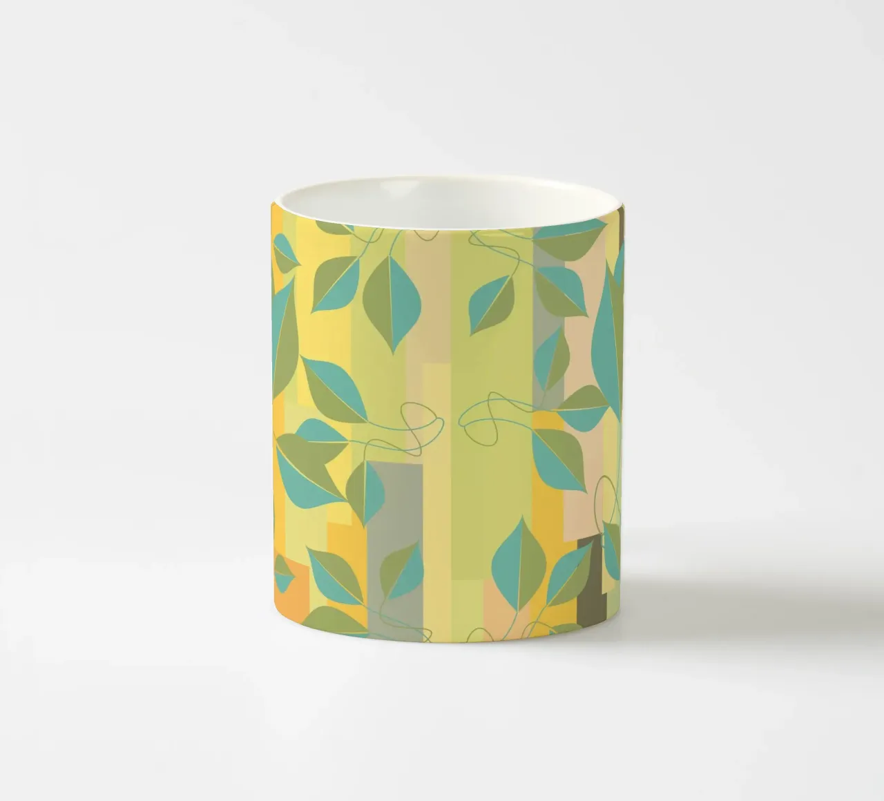 Foglie a colori tazza in ceramica da LaylaOzPatterns