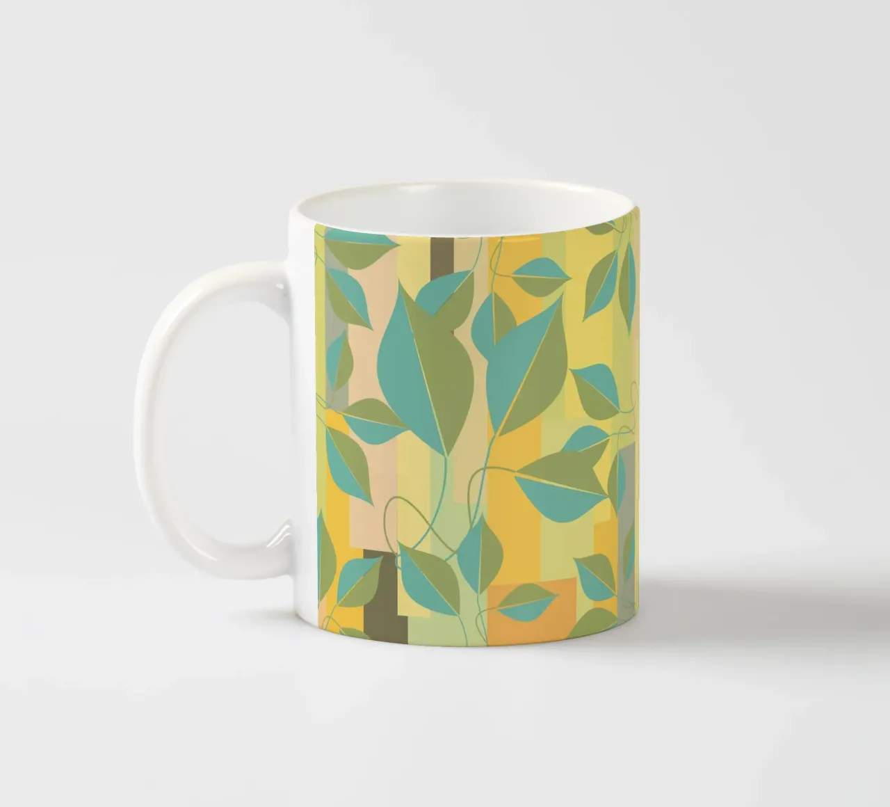 Foglie a colori tazza in ceramica da LaylaOzPatterns