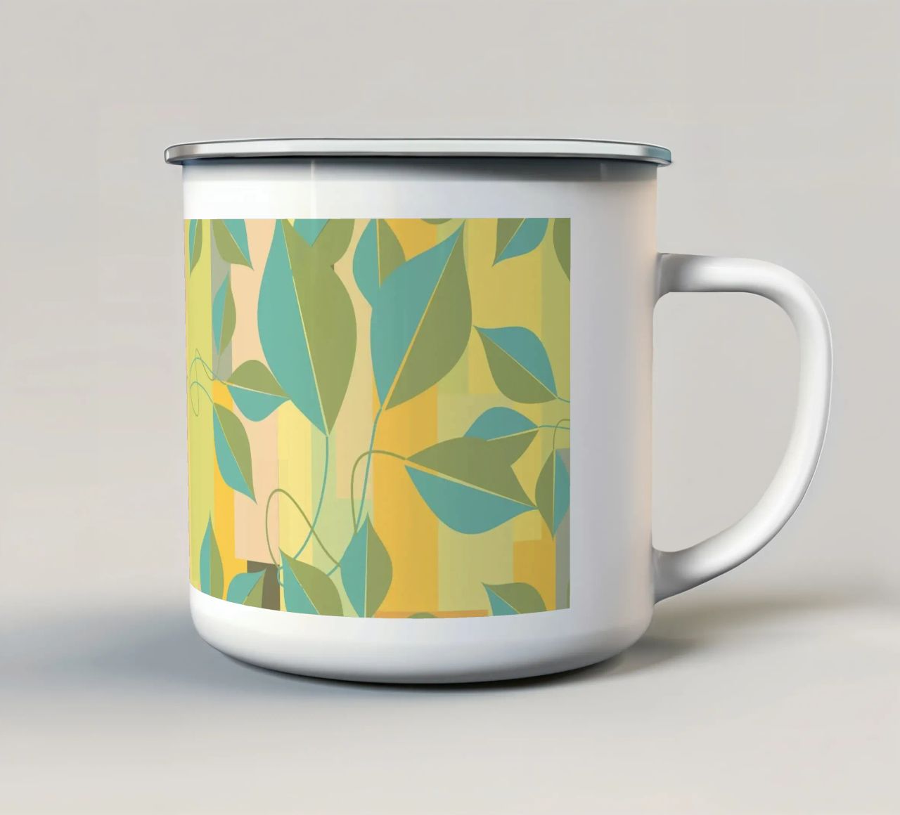 Foglie a colori tazza in smalto da LaylaOzPatterns