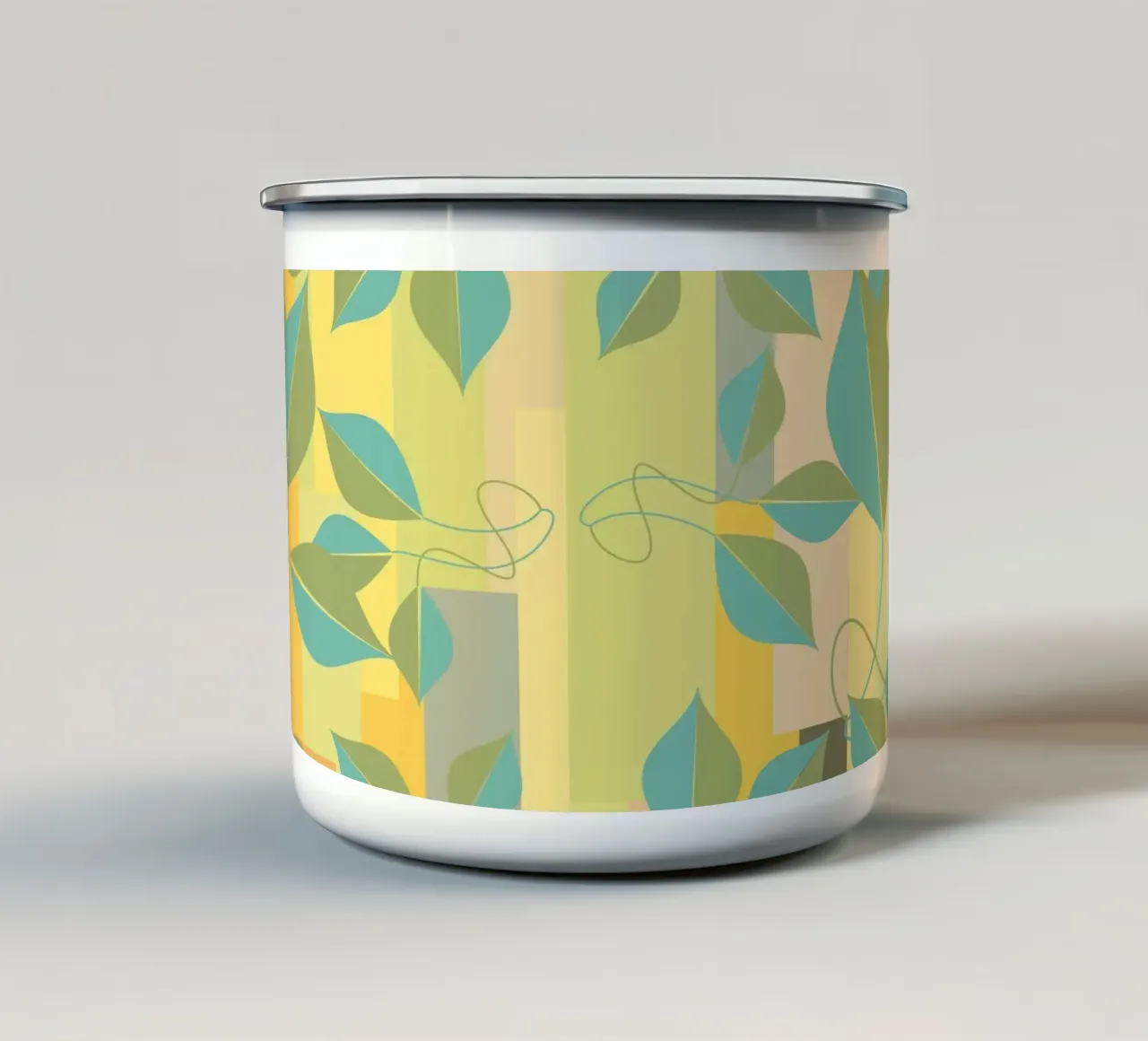 Foglie a colori tazza in smalto da LaylaOzPatterns