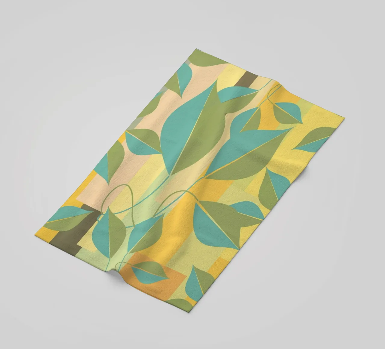 Leaves in colors pattern beach towel by LaylaOzPatterns