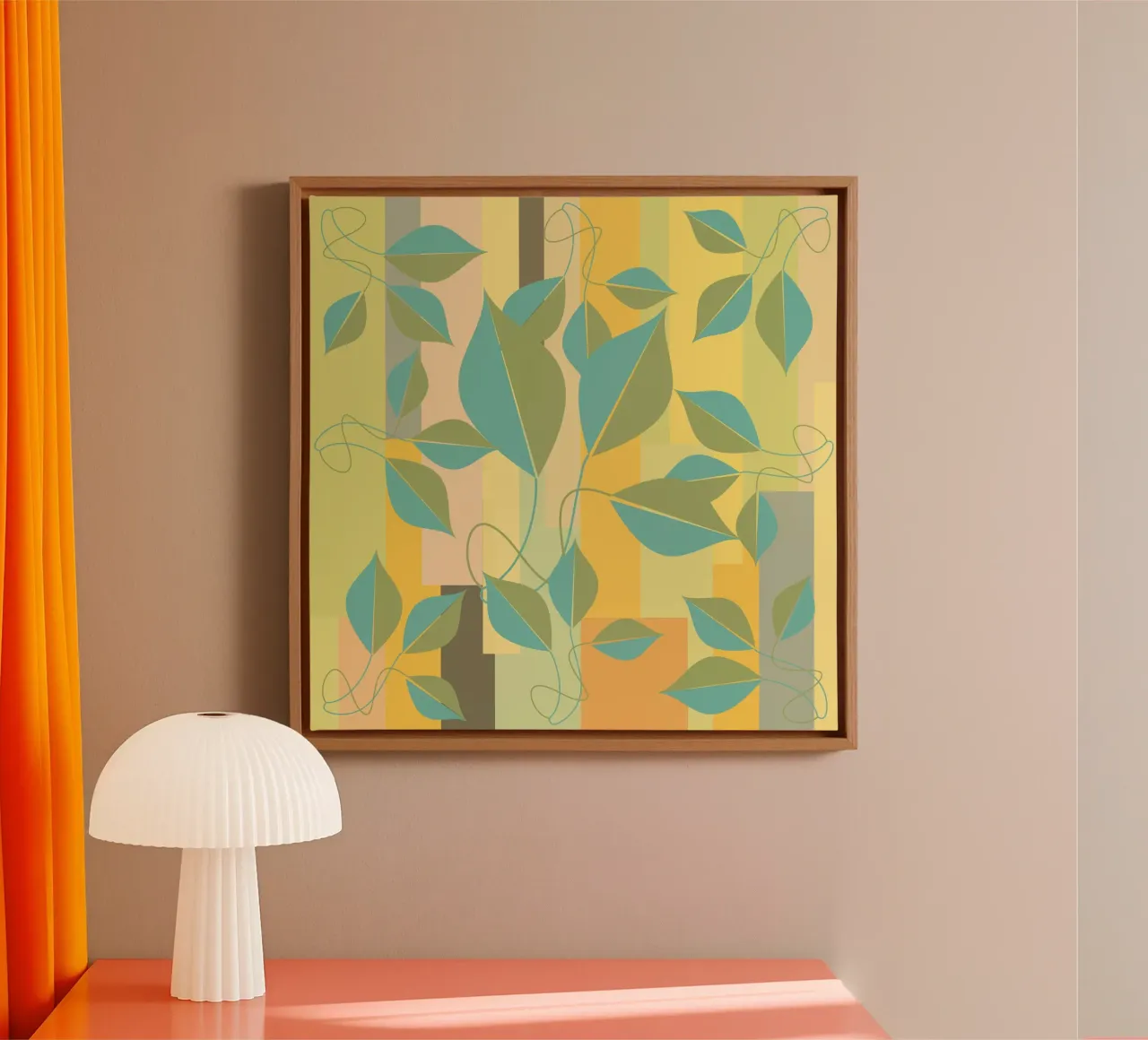 Leaves in colors pattern canvas by LaylaOzPatterns