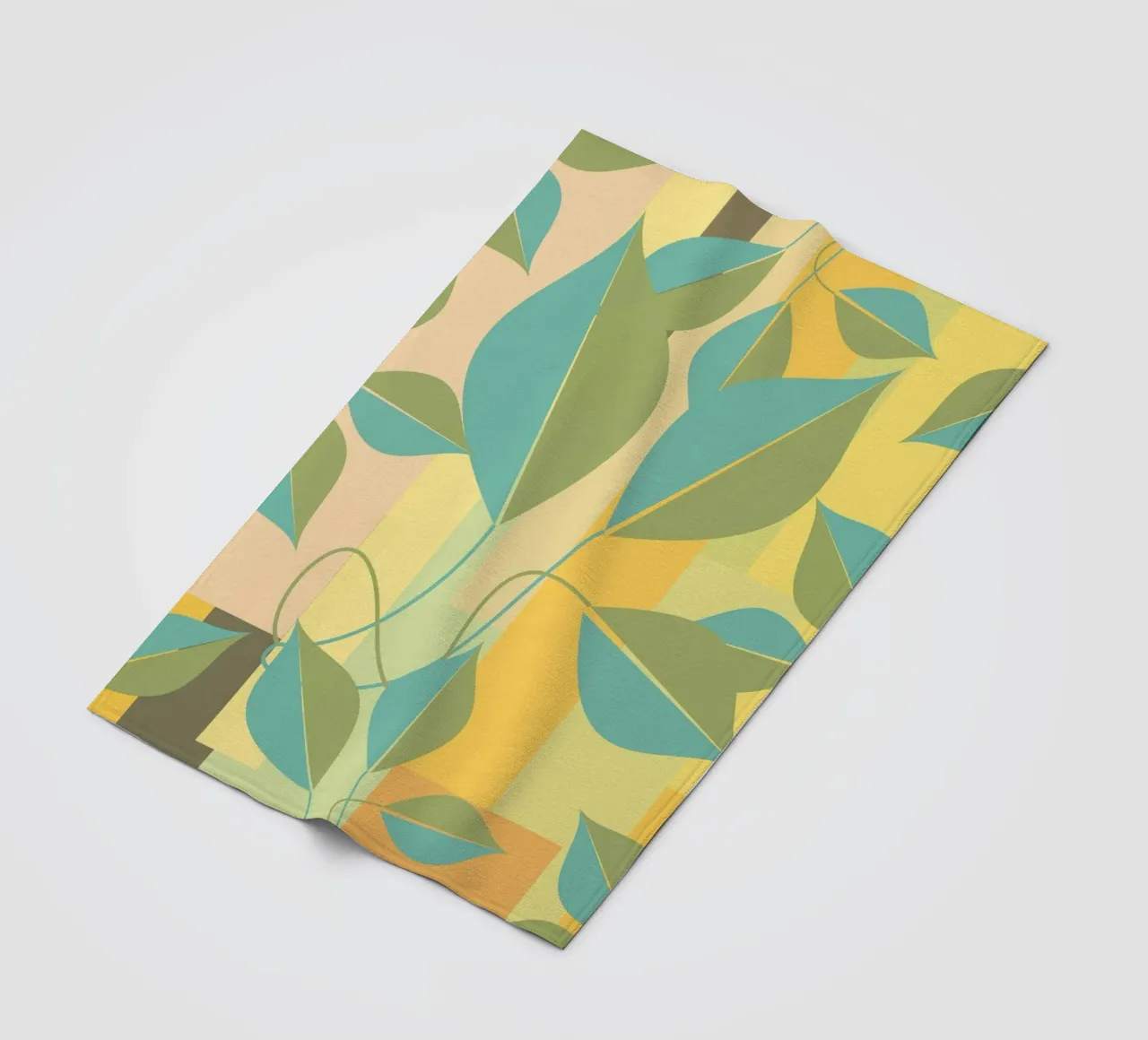 Leaves in colors pattern fleece blanket by LaylaOzPatterns