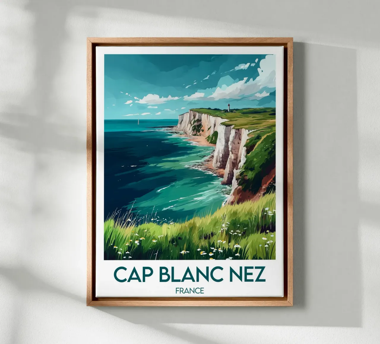 Affiche Cap Blanc Nez tela con Cornice a cassetta da Frame the World