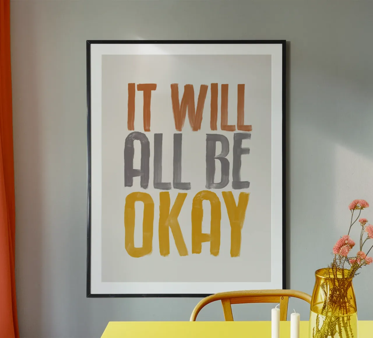 It Will All Be Okay Tipografia Design carta hahnemühle da THE MOTIVATED TYPE