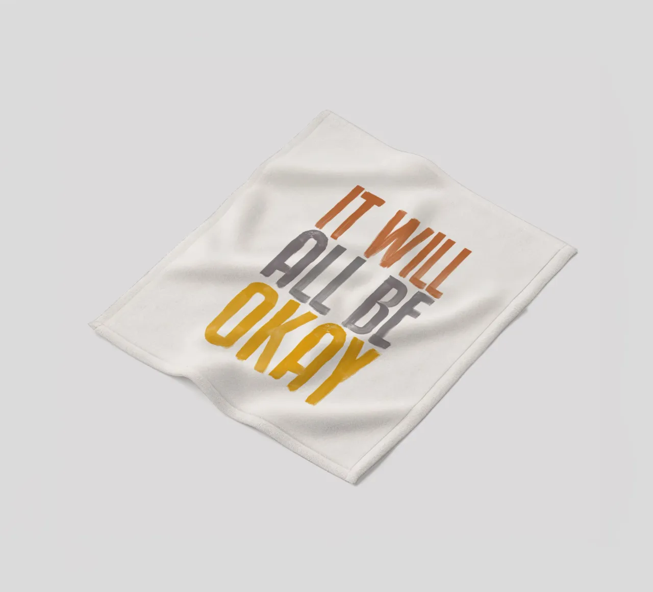 It Will All Be Okay Tipografia Design coperta in pile da THE MOTIVATED TYPE