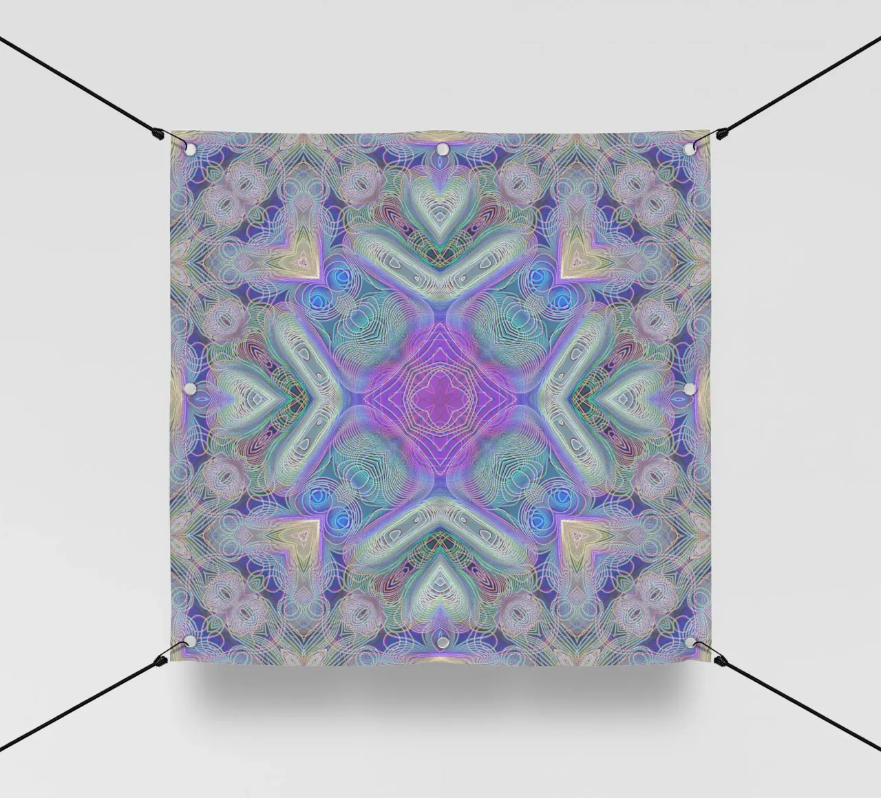 Caleidoscopio di colori vivaci, linee e contorni ordinati telo in pvc da Gürsel Yesil Digital Art