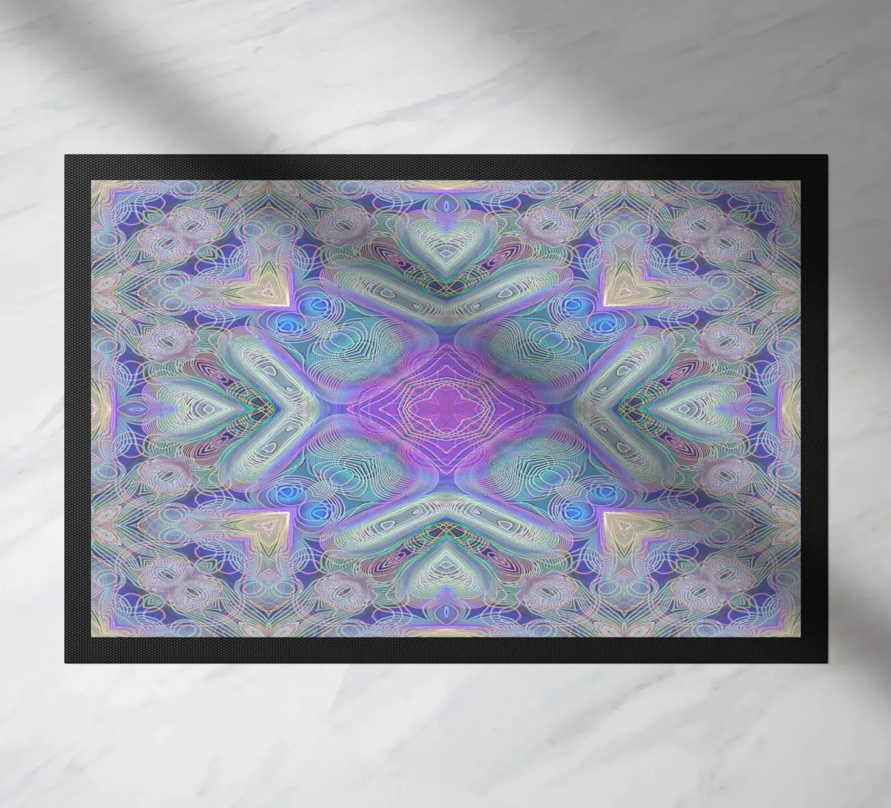 Caleidoscopio di colori vivaci, linee e contorni ordinati zerbino da Gürsel Yesil Digital Art