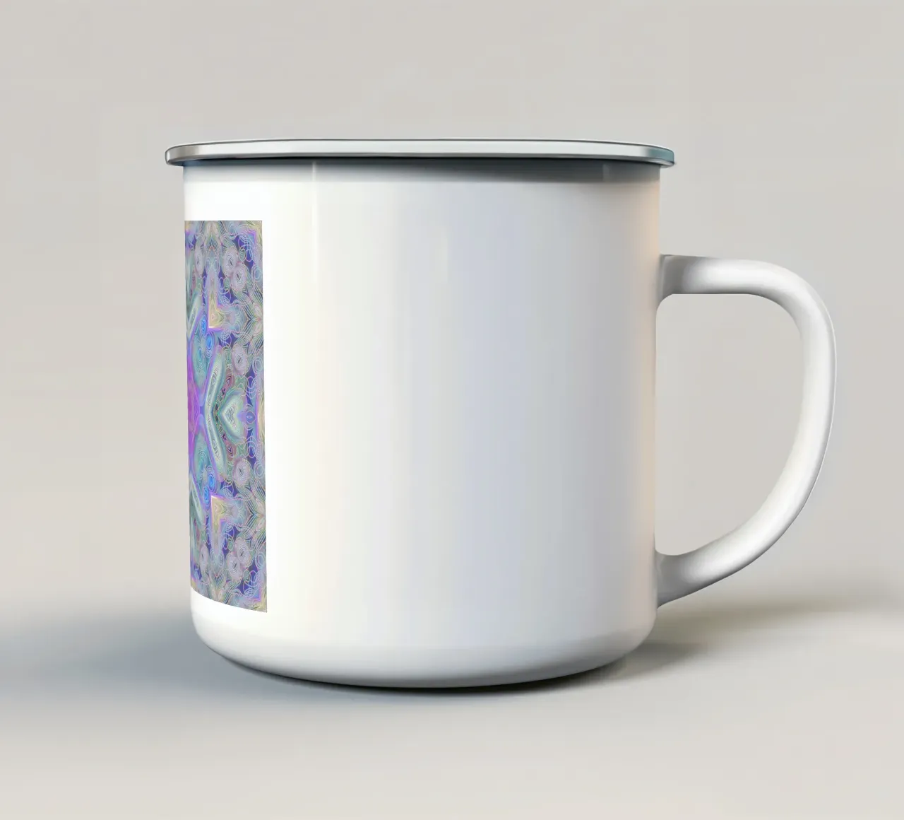Caleidoscopio di colori vivaci, linee e contorni ordinati tazza in smalto da Gürsel Yesil Digital Art