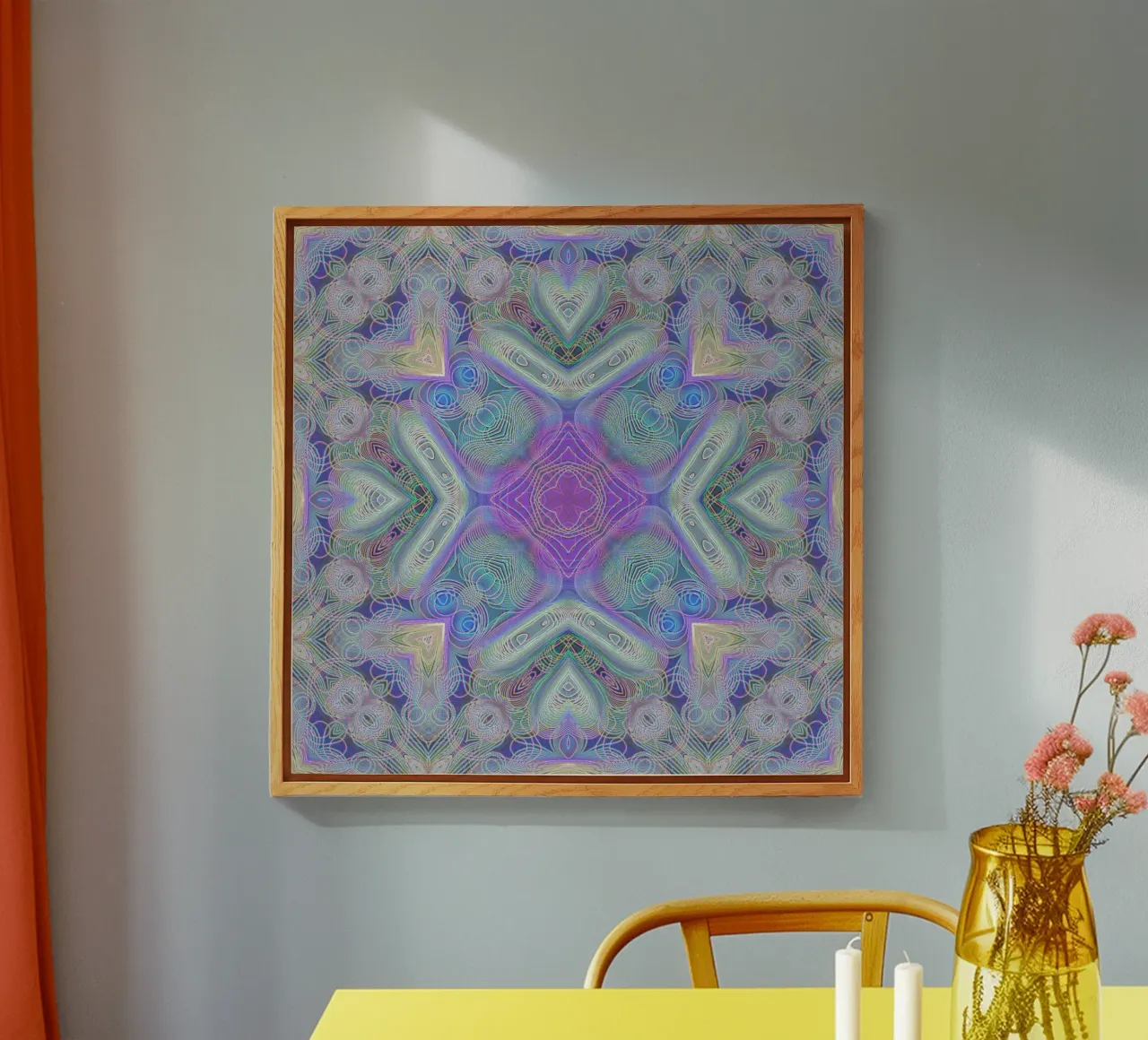 Caleidoscopio di colori vivaci, linee e contorni ordinati plexiglass da Gürsel Yesil Digital Art