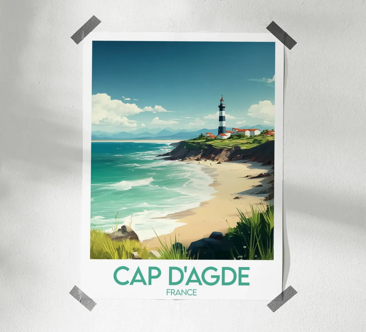 Poster di Cap d'Agde carta hahnemühle da Frame the World