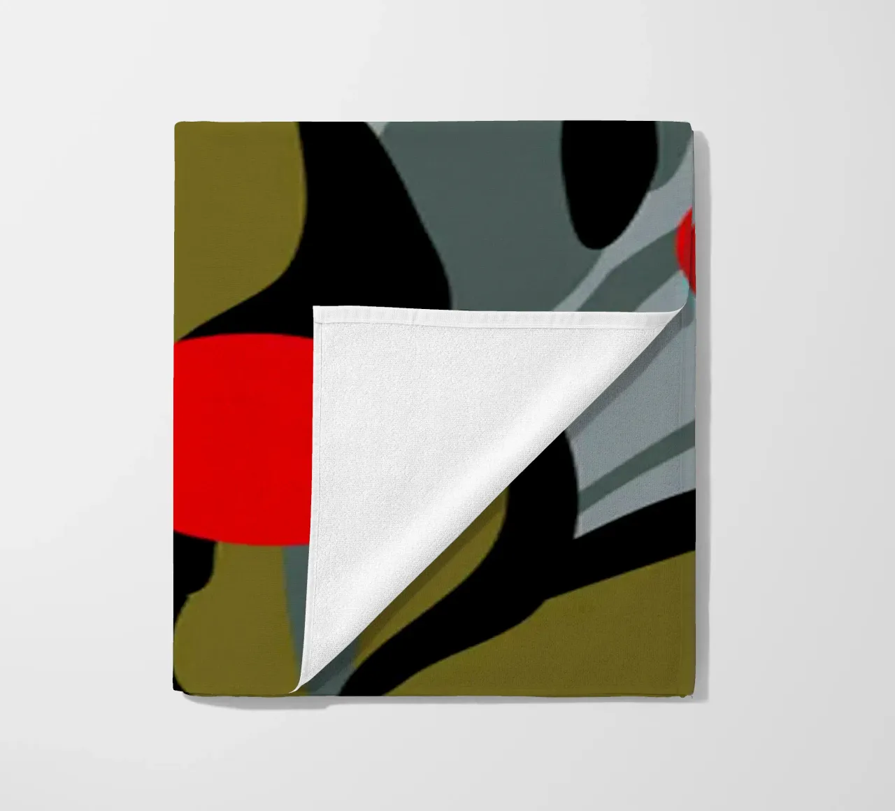 Bold Botanical Print – Modern Red Berries Wall Art telo mare da Spunk