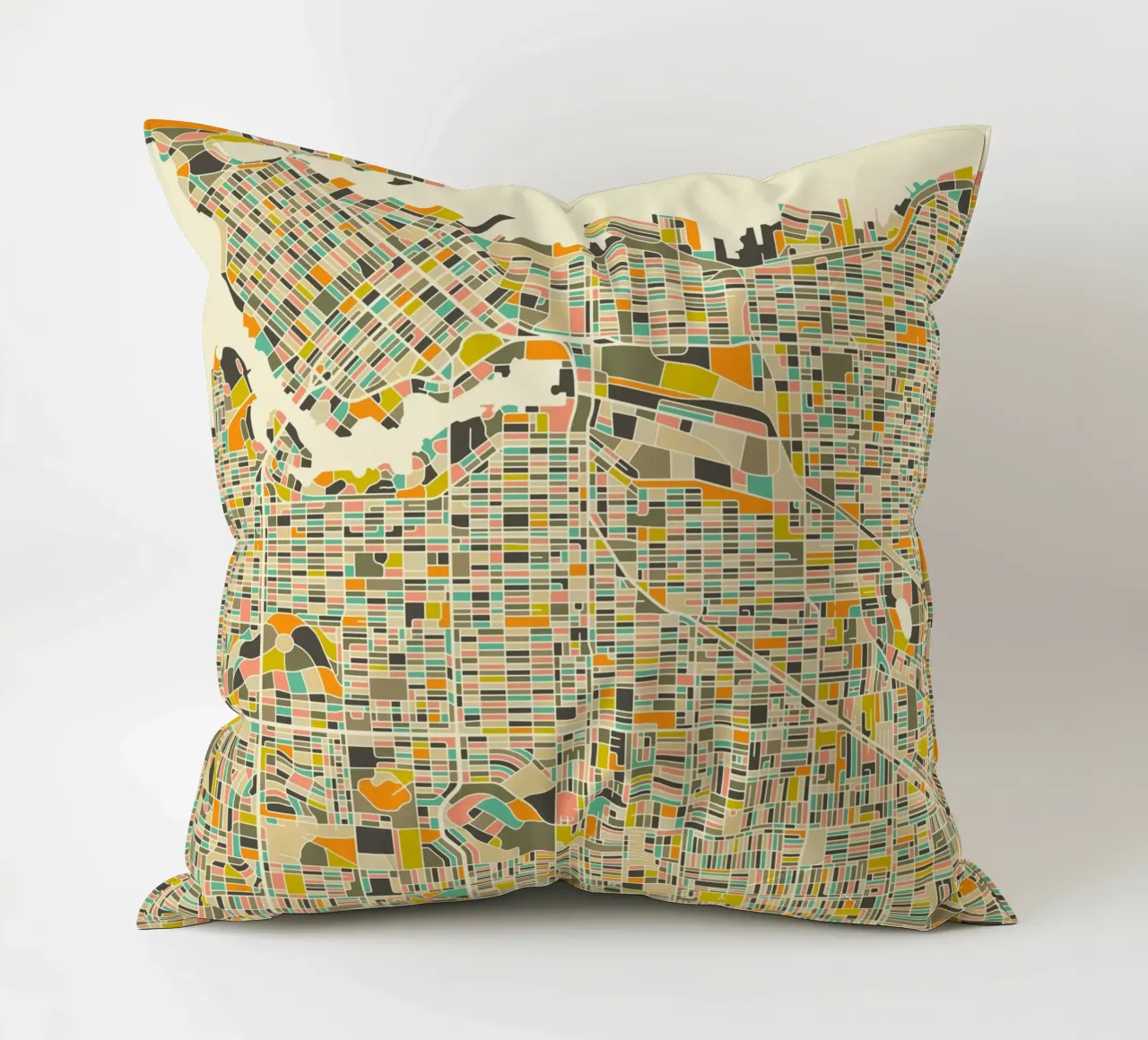 Vancouver Map cuscino da Jazzberry Blue