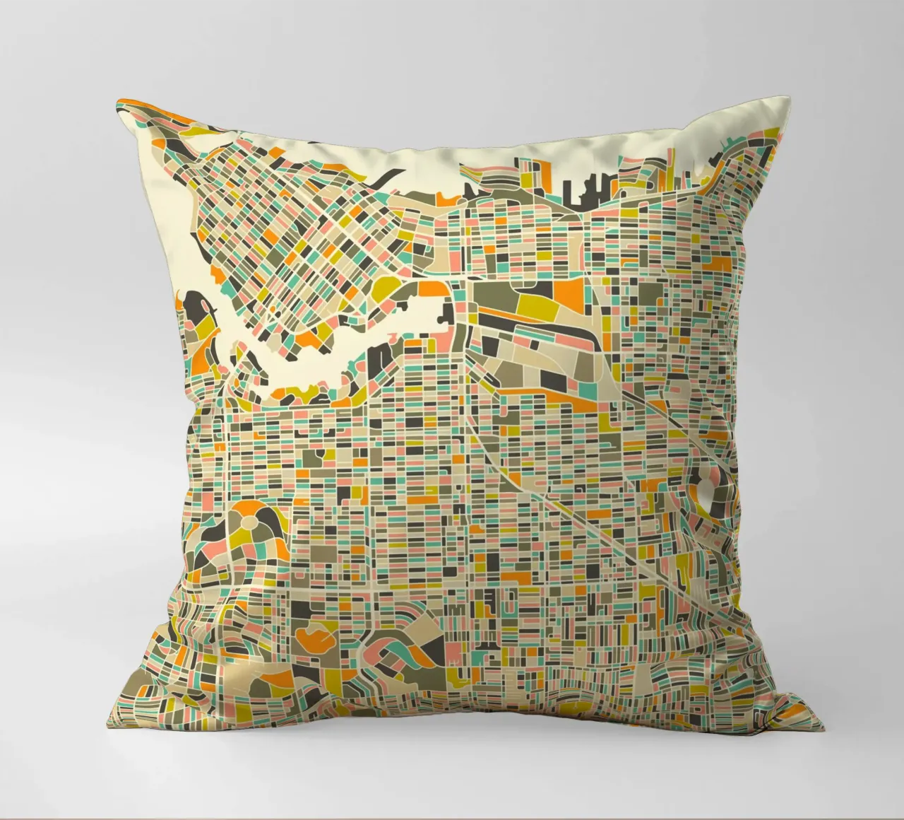 Vancouver Map cuscino da Jazzberry Blue
