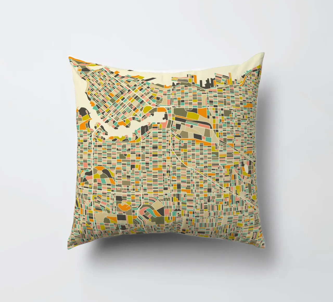 Vancouver Map cuscino da Jazzberry Blue