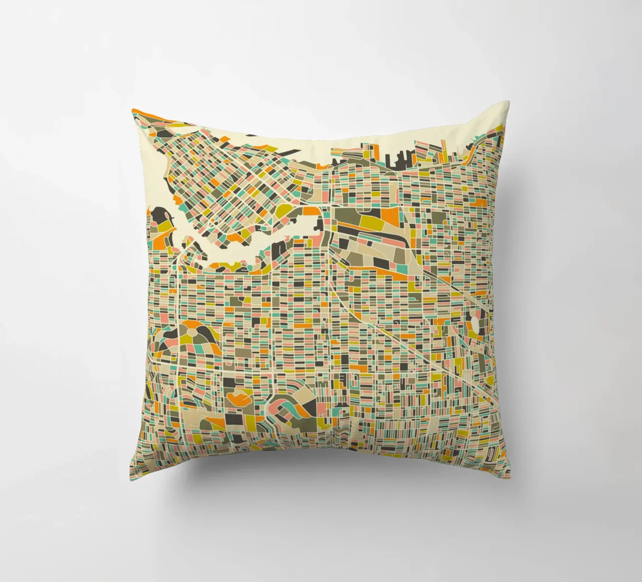 Vancouver Map cuscino da Jazzberry Blue