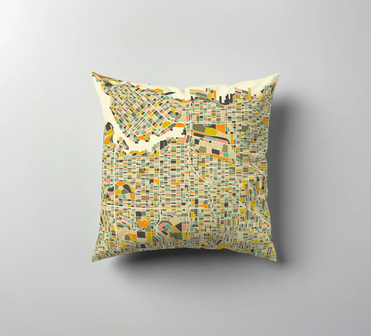 Vancouver Map cuscino da Jazzberry Blue