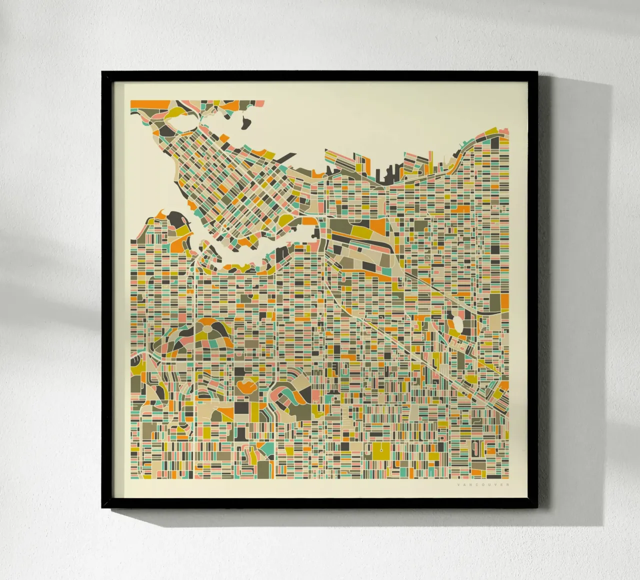 Vancouver Map poster da Jazzberry Blue