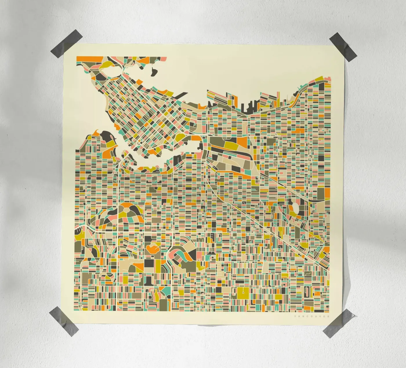 Vancouver Map poster van Jazzberry Blue