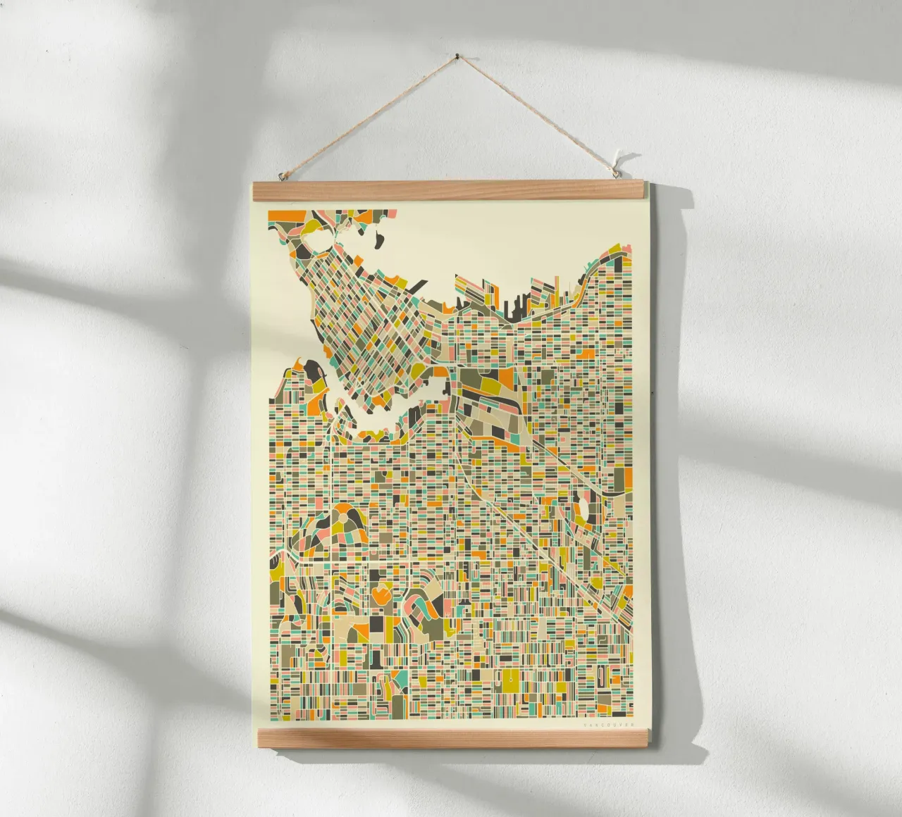 Vancouver Map poster da Jazzberry Blue