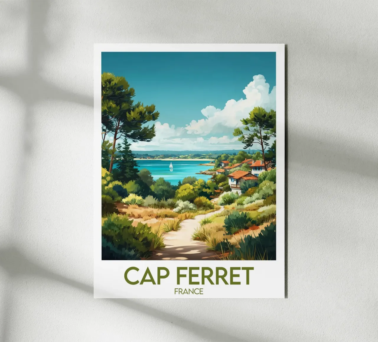 Poster Cap Ferret France Forex-Platte von Frame the World