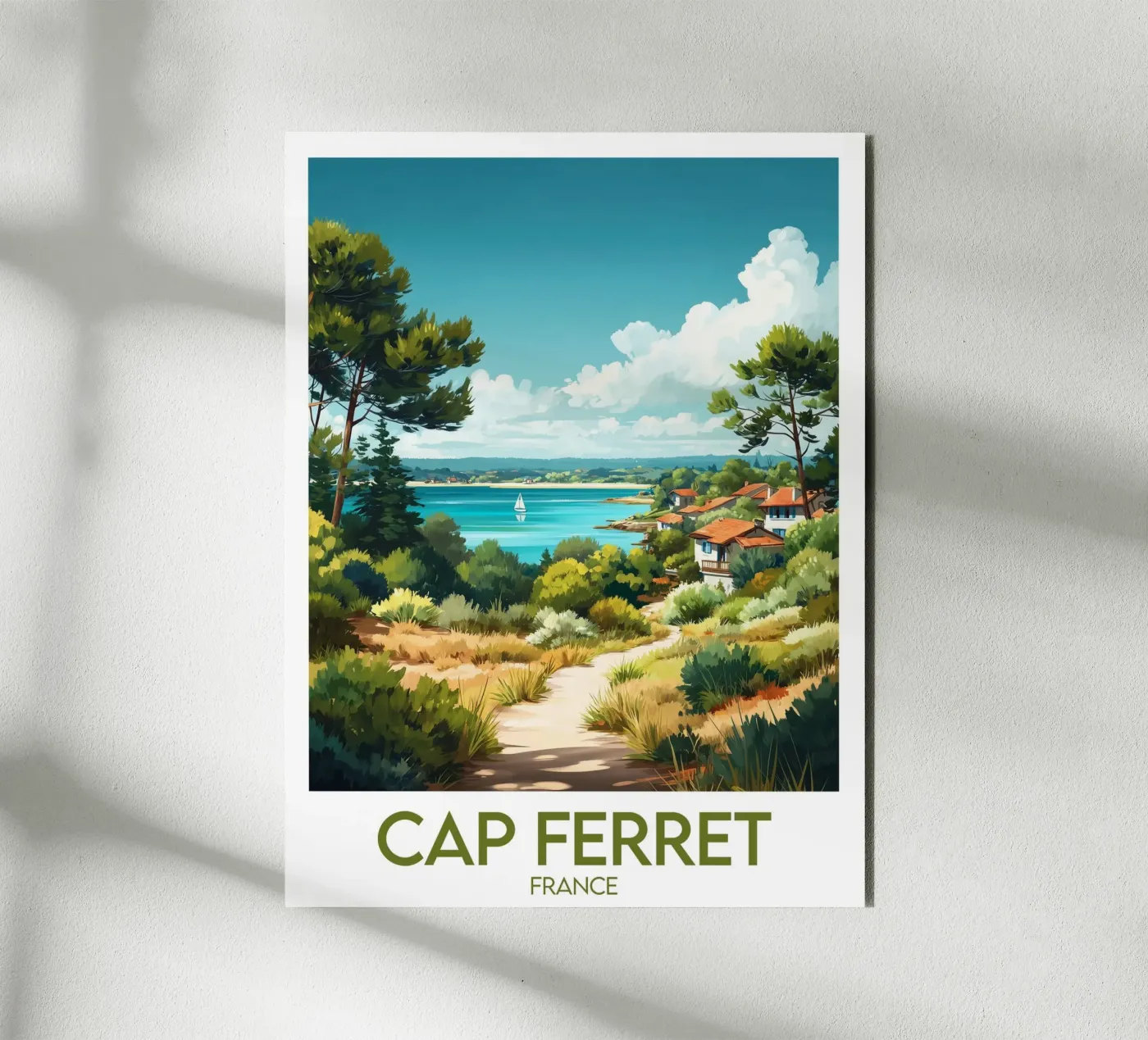 Poster Cap Ferret Frankreich Forex-Platte von Frame the World