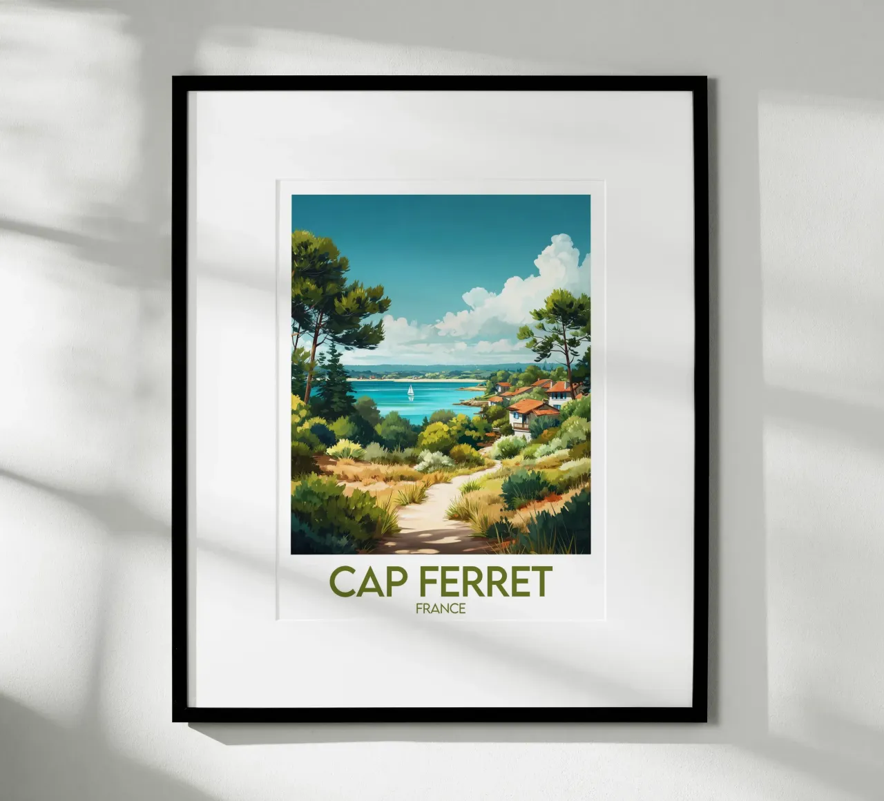 Affiche Cap Ferret poster con telaio in alluminio da Frame the World