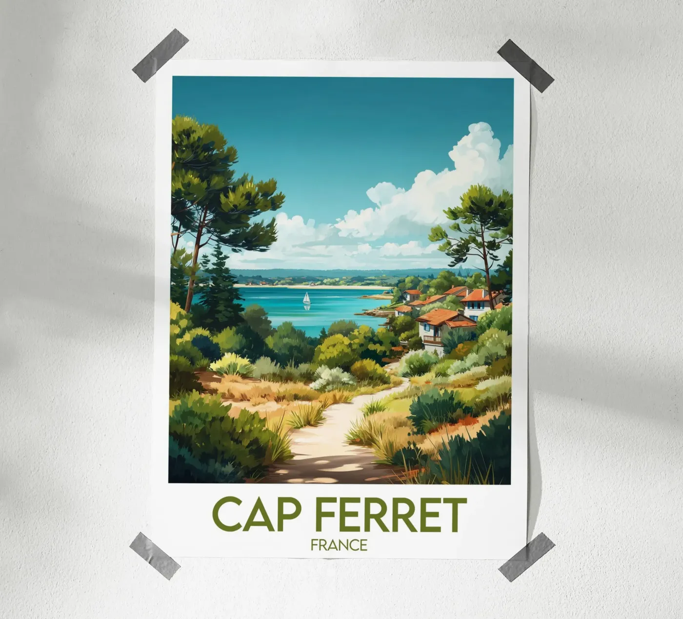 Poster Cap Ferret Frankreich Poster von Frame the World