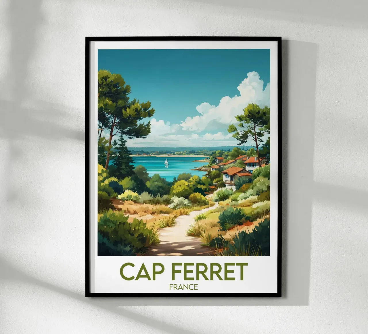 Affiche Cap Ferret poster con telaio in alluminio da Frame the World