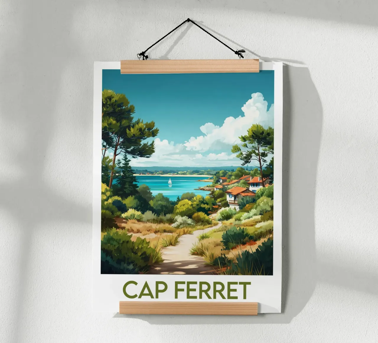 Affiche Cap Ferret poster con telaio in alluminio da Frame the World