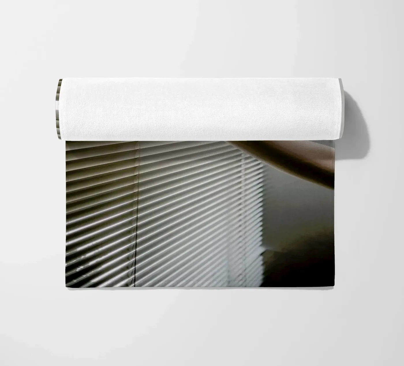 Window Blinds beach towel by Chris Abatzis