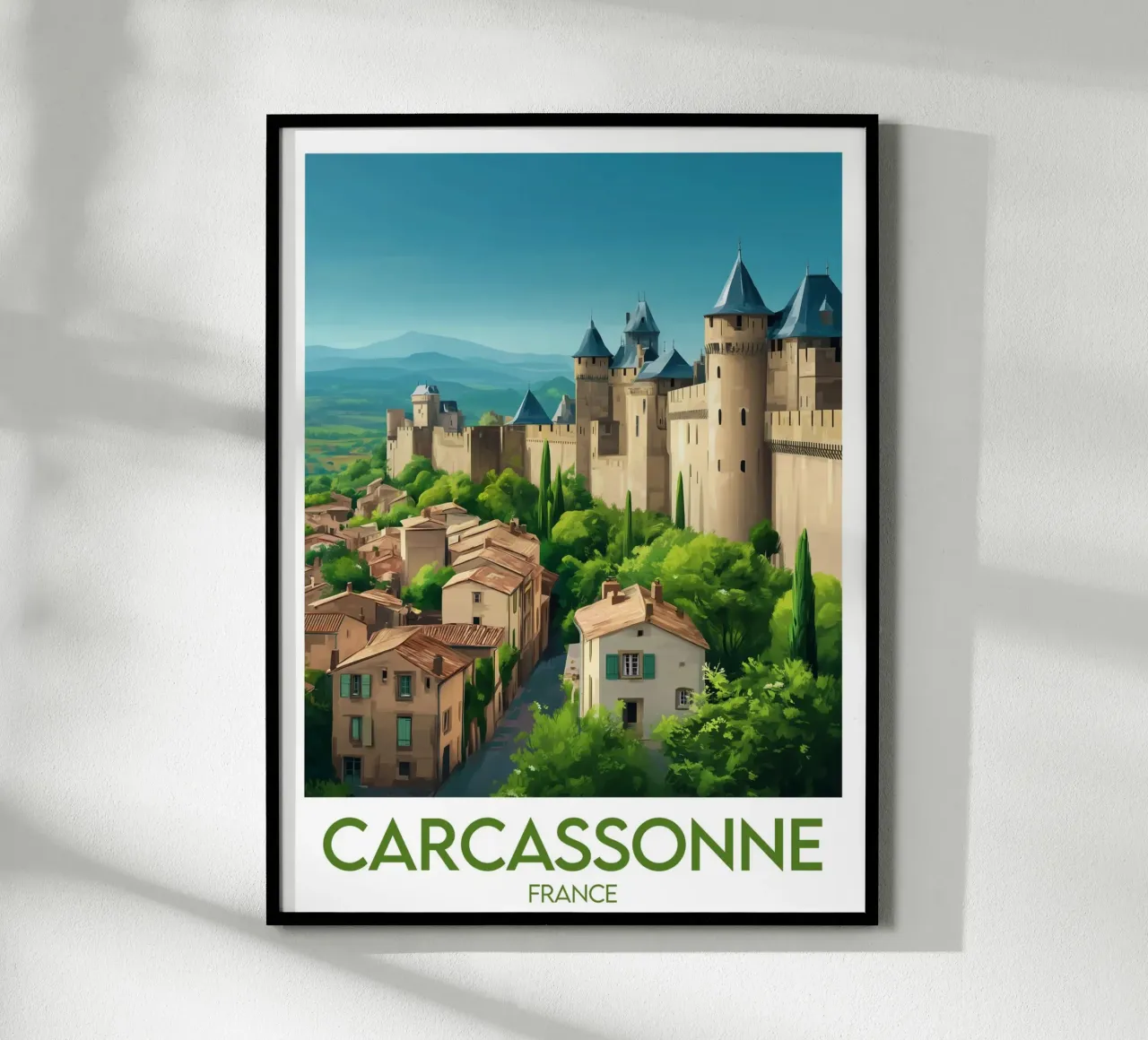 Affiche Carcassonne poster con telaio in alluminio da Frame the World