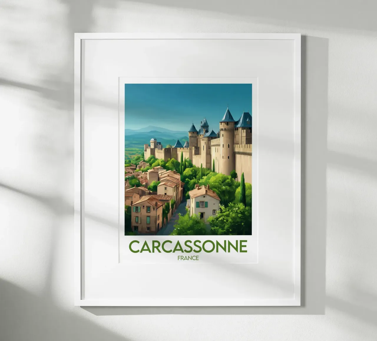 Affiche Carcassonne poster con telaio in alluminio da Frame the World