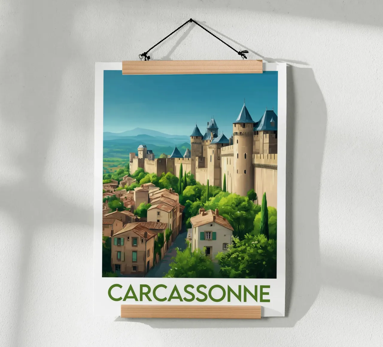 Affiche Carcassonne poster con telaio in alluminio da Frame the World
