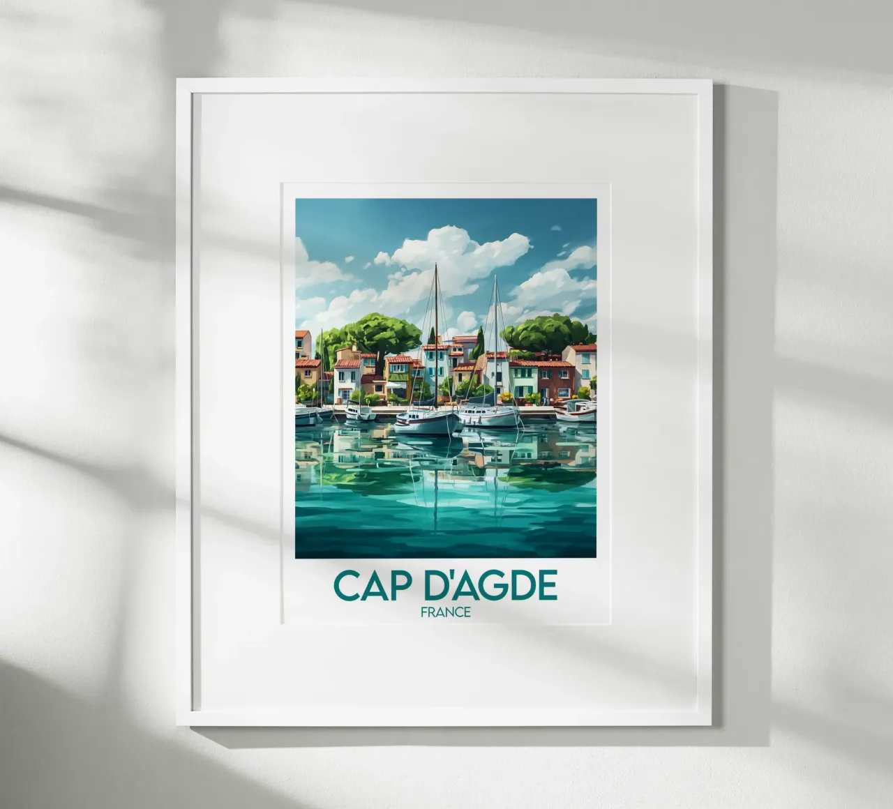 Poster di Cap d'Agde poster con telaio in alluminio da Frame the World