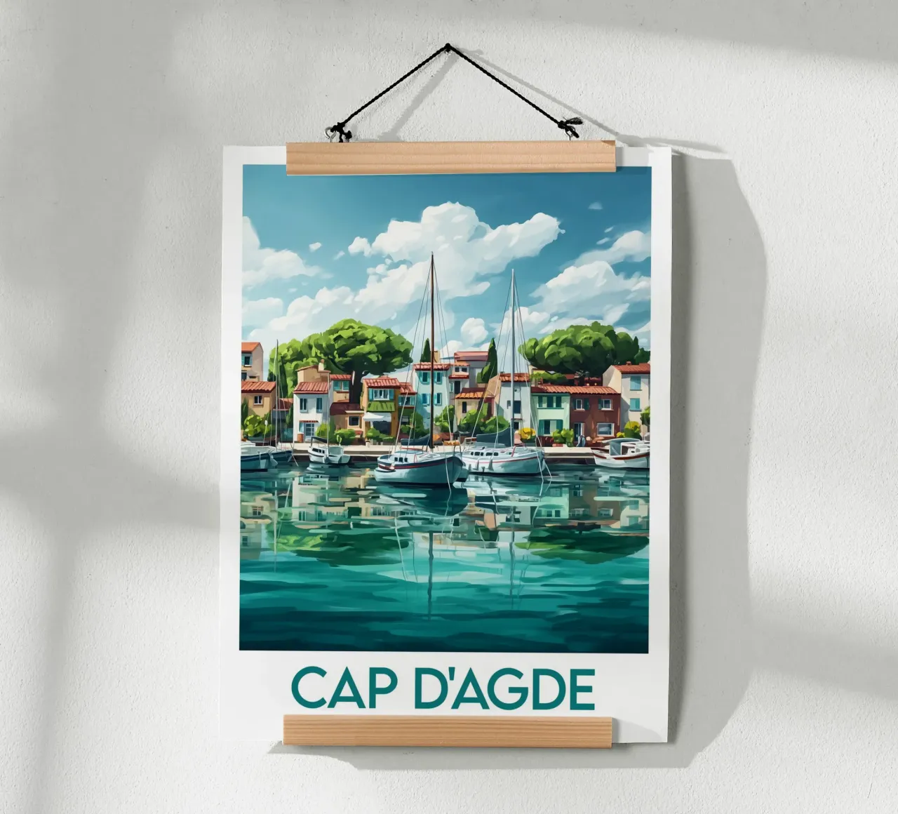 Poster di Cap d'Agde poster con telaio in alluminio da Frame the World