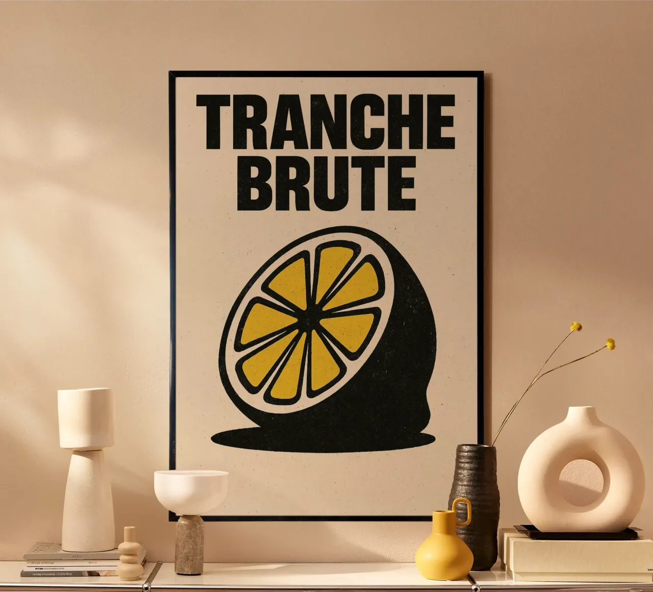 Tranche Brute – Le citron poster con telaio in plastica da Pop and Fruits - Affiches & posters